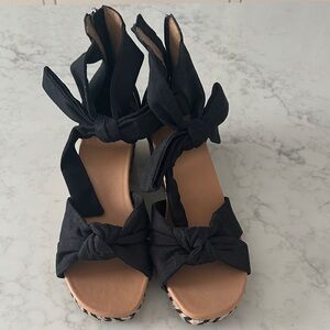 UGG Black Espadrille Sandals